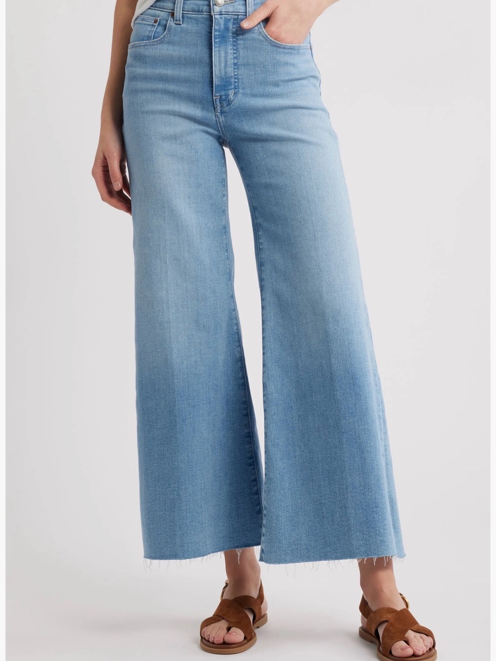 Madewell Palazzo Wide Leg Jeans - Corley Wash - Picture 4 of 11